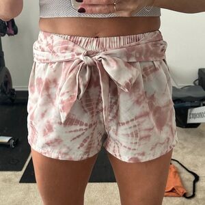 Tyche Pink Tie-Dye High Waist Shorts